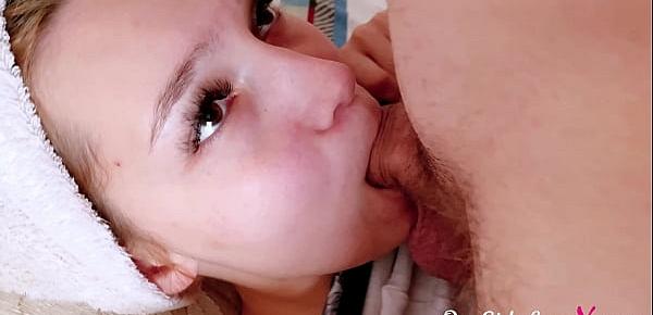  Guy Woke Up Girl And Fucked Her Deep In The Mouth And Gently Fucked - Cum On Pussy